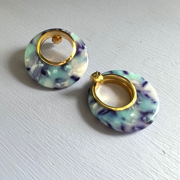 SALE 🥳 kate spade Acrylic Blue Artsy Stud Earrings - Picture 5 of 6